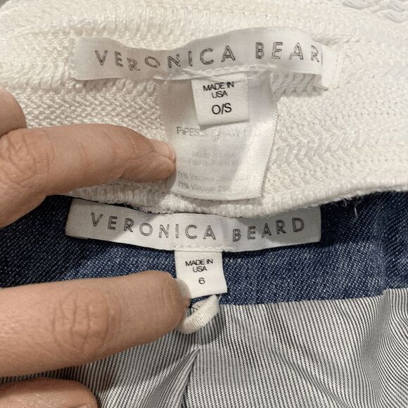 Veronica Beard Orchid Chambray Upcollar Blazer Jacket Size 6 w/ Dickey Insert - Picture 12 of 13